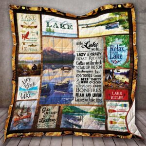 At The Lake We Do Lake Rules Quilt Hn060811  Quilt